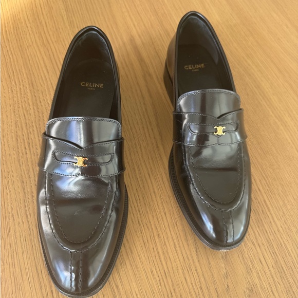 CELINE MALAQUAIS TRIOMPHE LOAFER IN POLISHED BULL barely worn - Picture 2 of 7